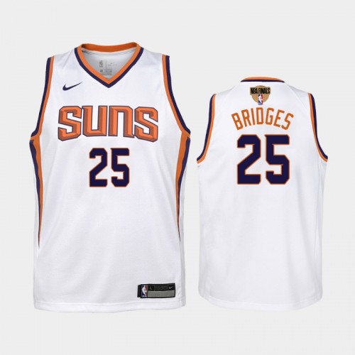 Phoenix Suns #25 Mikal Bridges 2021 NBA Finals Association Edition White Jersey