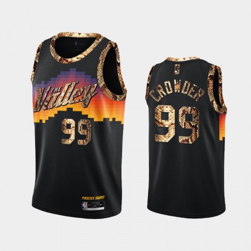 Phoenix Suns Jae Crowder Men #99 Python Skin Black 2021 Exclusive Edition Jersey