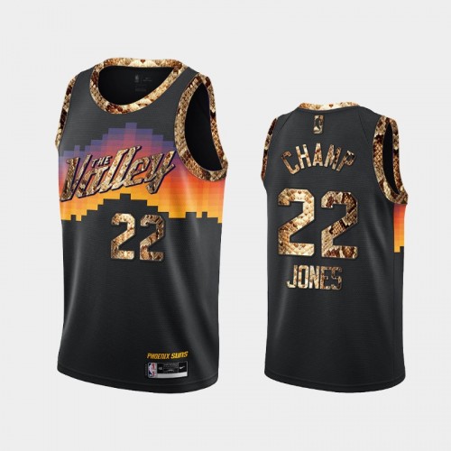 Phoenix Suns James Jones Men #22 Python Skin Black 2021 Exclusive Edition Jersey