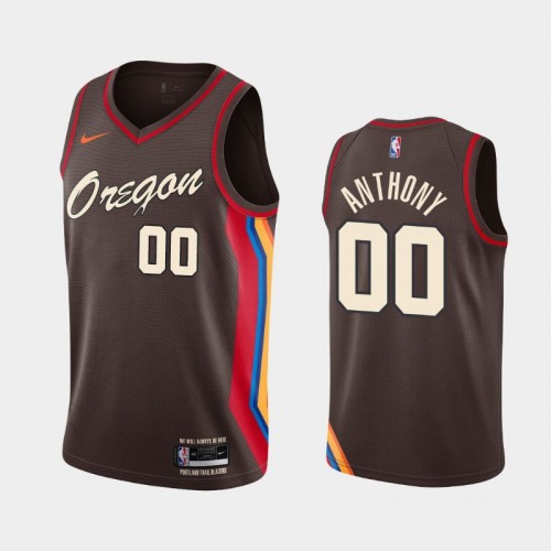 Men's Portland Trail Blazers Carmelo Anthony #00 2020-21 City Charcoal Jersey