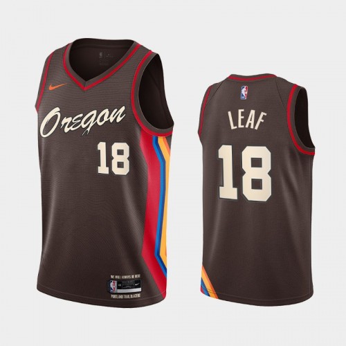 Men's Portland Trail Blazers #18 T.J. Leaf 2021 City Black Jersey