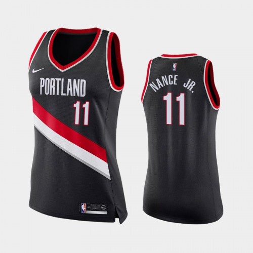 Portland Trail Blazers Larry Nance Jr. Women #11 Icon Edition 2021 Trade Black Jersey