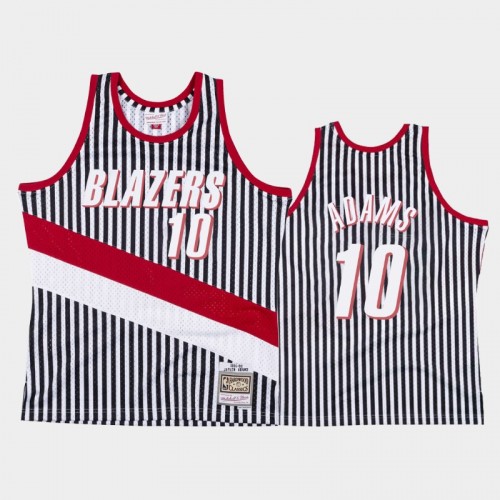 Portland Trail Blazers #10 Jaylen Adams Striped Black 1991-92 Jersey