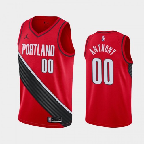 Men's Portland Trail Blazers #00 Carmelo Anthony 2020-21 Statement Red Jersey