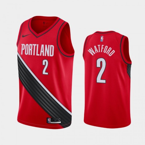 Portland Trail Blazers Trendon Watford Men #2 Statement Edition 2021 NBA Draft Red Jersey