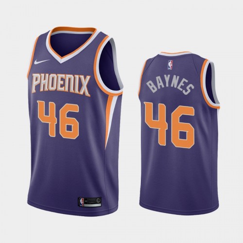Purple Phoenix Suns #46 Aron Baynes Purple 2019 season Icon Jersey