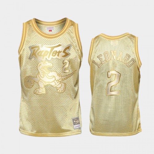 Limited Gold Toronto Raptors #2 Kawhi Leonard Midas SM Jersey