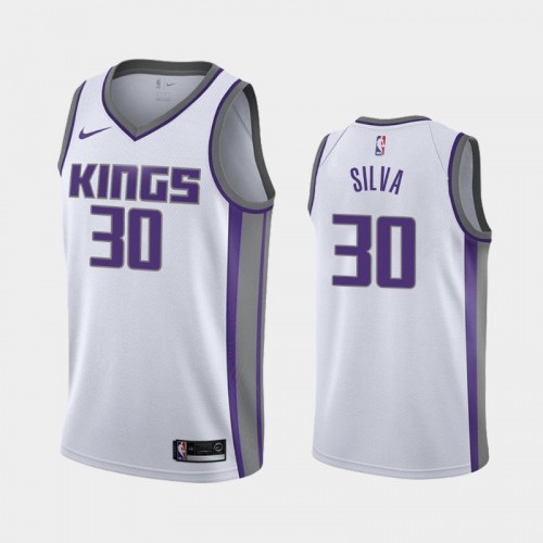 Men's Sacramento Kings Chris Silva #30 2021 Association White Jersey