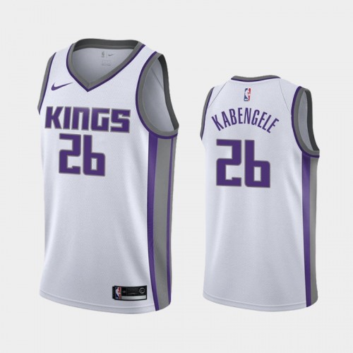 Men's Sacramento Kings Mfiondu Kabengele #26 2021 Association White Jersey