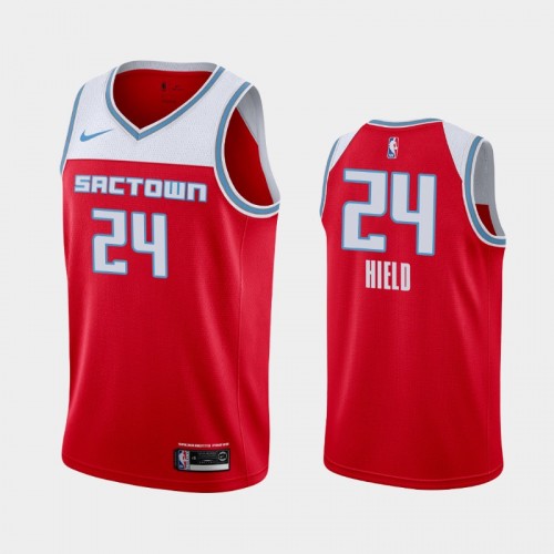 Men's Sacramento Kings #24 Buddy Hield 2019-20 City Red Jersey