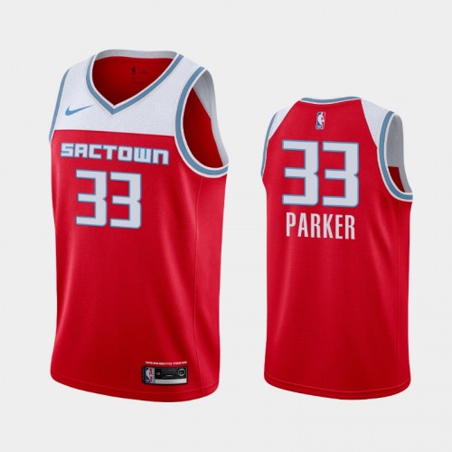 Men's Sacramento Kings #33 Jabari Parker 2019-20 City Red Jersey