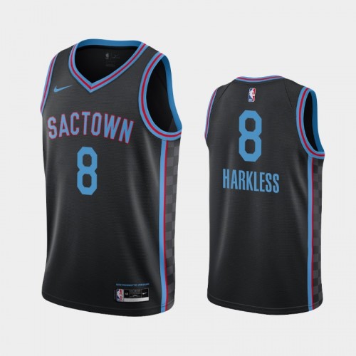 Men's Sacramento Kings Maurice Harkless #8 2021 City Black Jersey