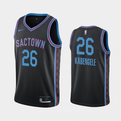 Men's Sacramento Kings Mfiondu Kabengele #26 2021 City Black Jersey