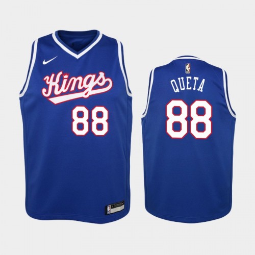 Sacramento Kings Neemias Queta Classic Edition 2021 NBA Draft Blue Jersey