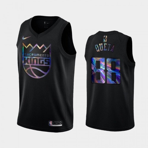 Sacramento Kings Neemias Queta Men #88 Iridescent Holographic Black Limited Jersey