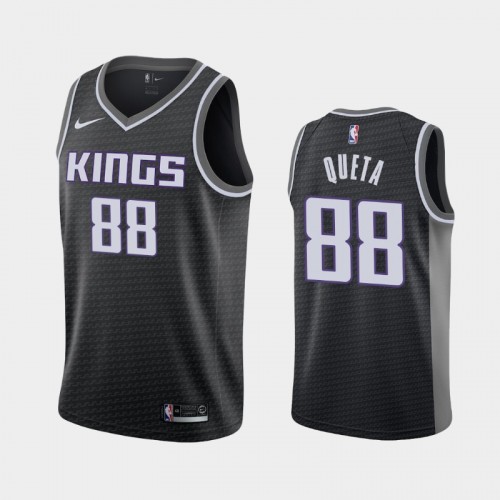 Sacramento Kings Neemias Queta Men #88 Statement Edition 2021 NBA Draft Black Jersey