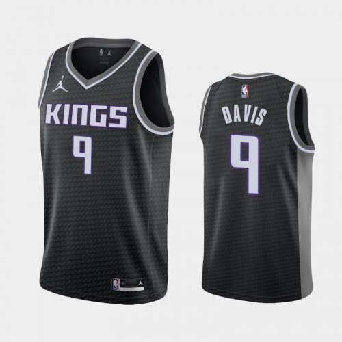 Men's Sacramento Kings Terence Davis #9 2021 Statement Black Jersey