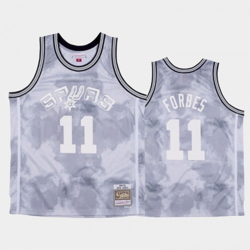 San Antonio Spurs #11 Bryn Forbes White 1998-99 Cloudy Skies Jersey - Hardwood Classics