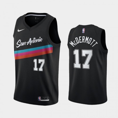 San Antonio Spurs Doug McDermott Men #17 City Edition 2021 Trade Black Jersey