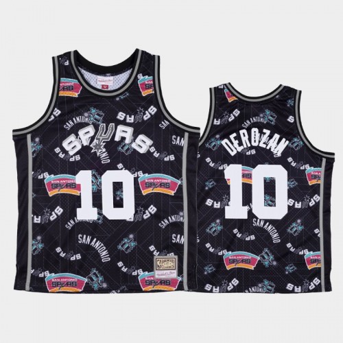 DeMar DeRozan San Antonio Spurs #10 Black Tear Up Pack Hardwood Classics Jersey