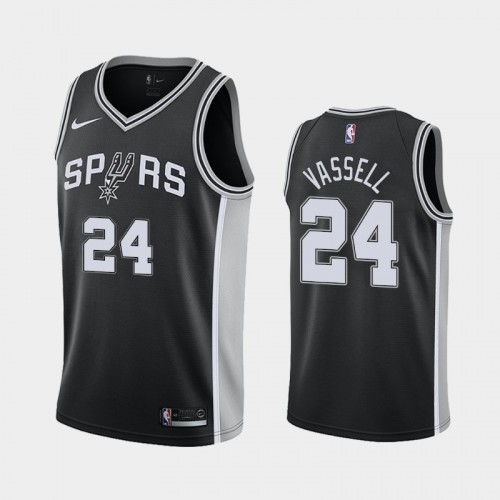 Men's San Antonio Spurs Devin Vassell Icon 2020 NBA Draft First Round Pick Black Jersey