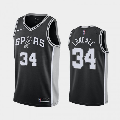 San Antonio Spurs Jock Landale Men #34 Icon Edition Melbourne United MVP Black Jersey