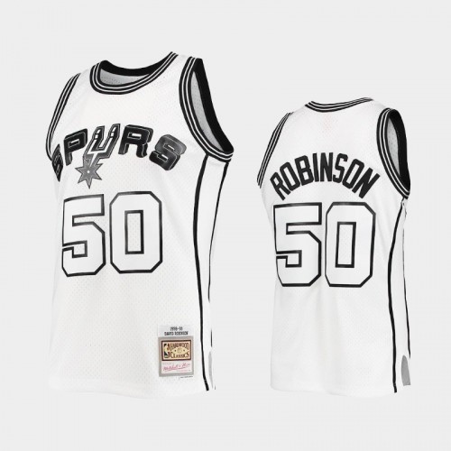 San Antonio Spurs #50 David Robinson Outdated Classic Swingman White Jersey