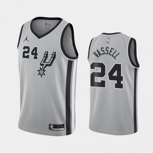 Men's San Antonio Spurs Devin Vassell Statement 2020 NBA Draft First Round Pick Gray Jersey