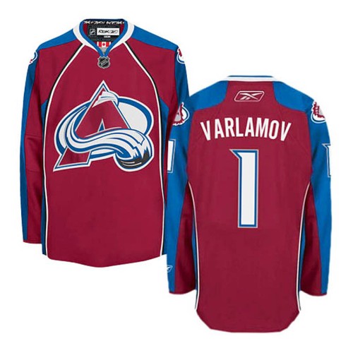 Semyon Varlamov #1 Burgundy Red Home Jersey