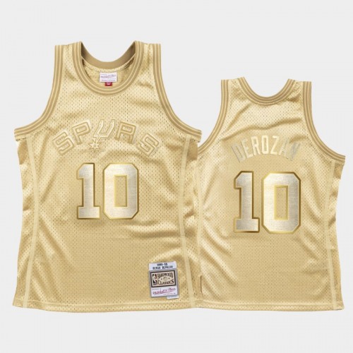 Limited Gold San Antonio Spurs #10 DeMar DeRozan Midas SM Jersey