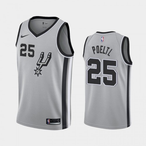 San Antonio Spurs Statement #25 Jakob Poeltl Gray 2019 season Jersey