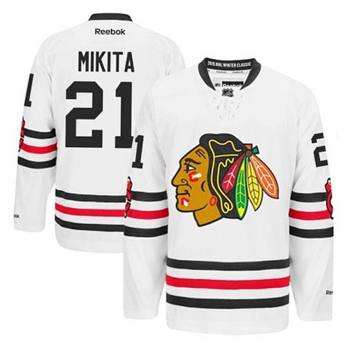 Stan Mikita #21 White 2015 Winter Classic Jersey