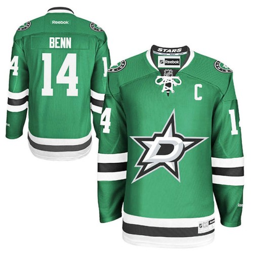 Jamie Benn #14 Green Captain Home Premier Jersey