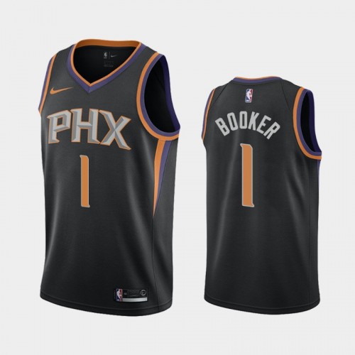 Phoenix Suns Statement #1 Devin Booker Black 2019 season Jersey
