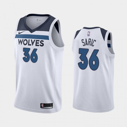 Minnesota Timberwolves Association #36 Dario Saric White 2019 season Jersey