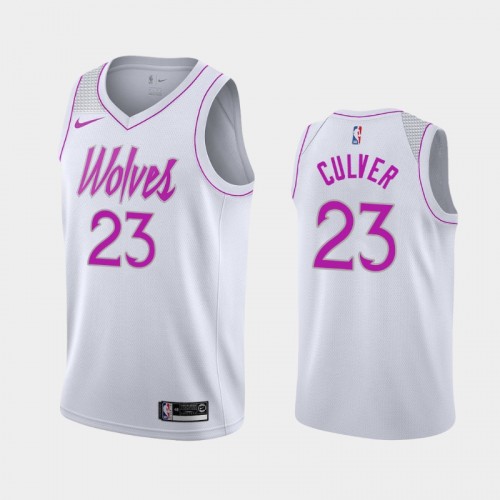 Minnesota Timberwolves Earned #23 Jarrett Culver White 2019 NBA Draft Jersey