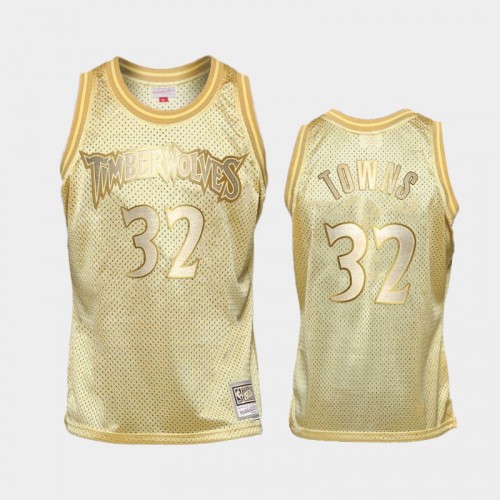 Limited Gold Minnesota Timberwolves #32 Karl-Anthony Towns Midas SM Jersey