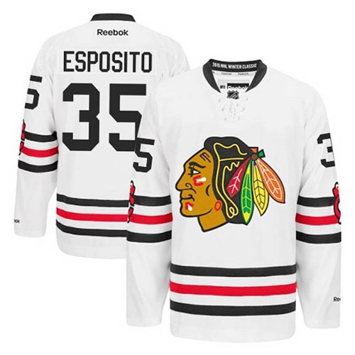Tony Esposito #35 White 2015 Winter Classic Jersey