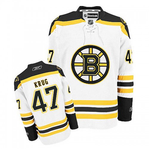 Torey Krug #47 White Away Jersey