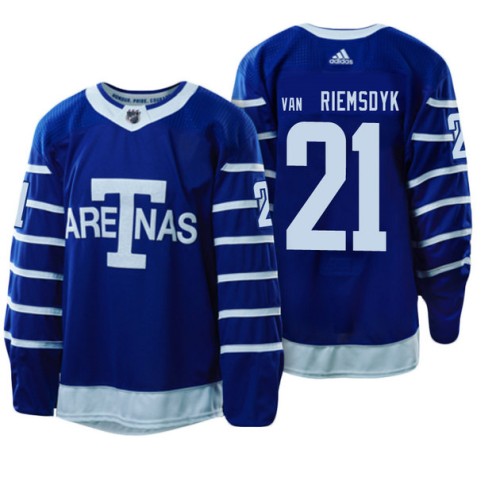 #21 James Van Riemsdyk Blue 1918 Arenas Throwback Jersey
