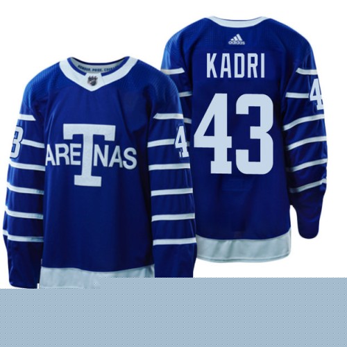 #43 Nazem Kadri Blue 1918 Arenas Throwback Jersey