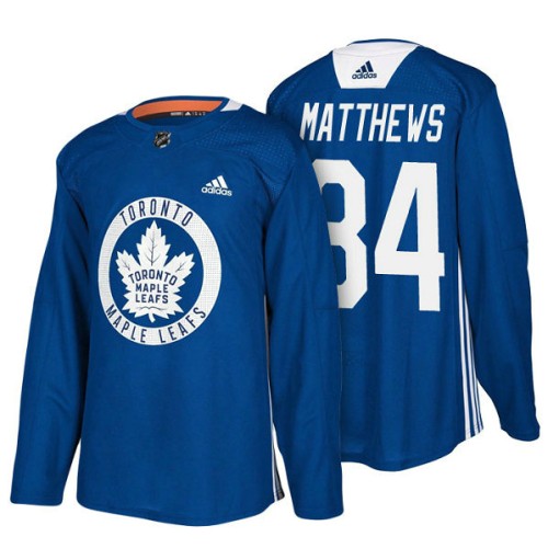 #34 Blue New Season Practice Auston Matthews Jersey