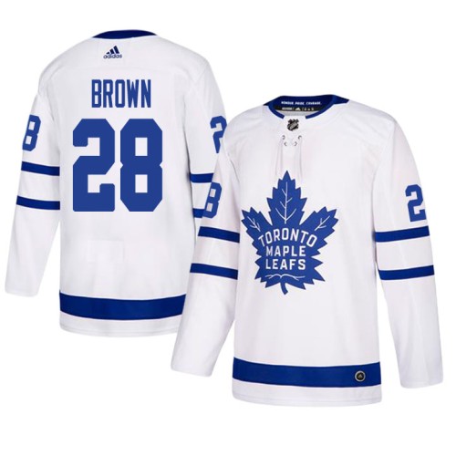 #28 White Authentic Away Connor Brown Jersey