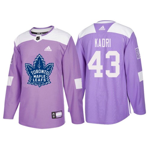 #43 Nazem Kadri Purple Hockey Fights Cancer Authentic Jersey