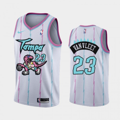 Men's Toronto Raptors Fred VanVleet 2021 Tampa City White Jersey