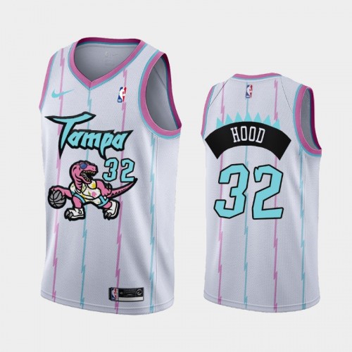 Men's Toronto Raptors Rodney Hood 2021 Tampa City White Jersey