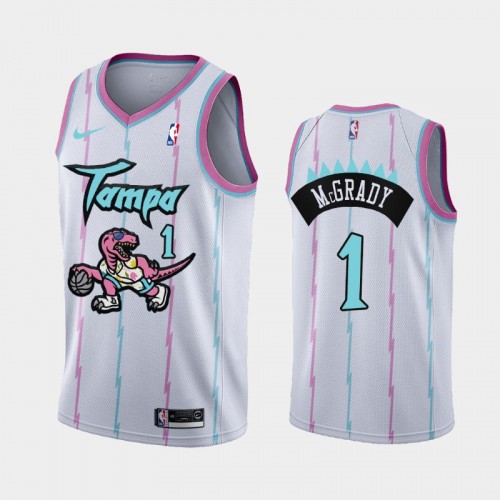 Men's Toronto Raptors Tracy McGrady 2021 Tampa City White Jersey