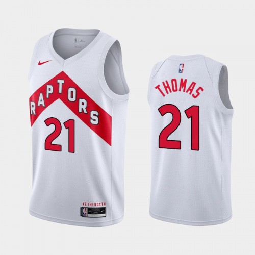 Men's Toronto Raptors #21 Matt Thomas 2020-21 Association White Jersey