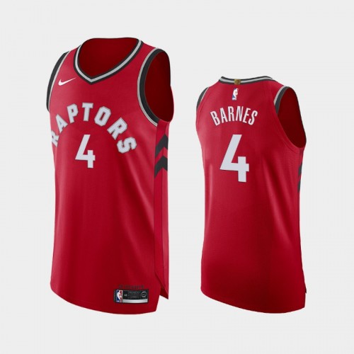 Toronto Raptors Scottie Barnes Men #4 Authentic Red 2021 NBA Draft Jersey