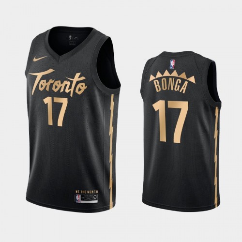 Toronto Raptors Isaac Bonga Men #17 City Edition Black Jersey